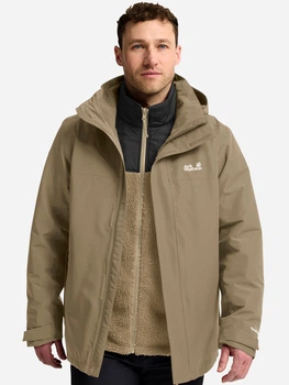 Куртка демисезонная с капюшоном мужская Jack Wolfskin Stonelite 3In1 Jkt M A66473-A0082 M Бежевая (4064886766685)