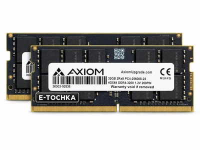 Комплект оперативної пам'яті Axiom 64 ГБ (2×32 ГБ) DDR4-3200 SO-DIMM для ноутбука (AX43200S22D/32G)