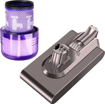 Комплект аккумулятора и фильтра EXTRALINK для пилососів Dyson V11/V15/SV46/SV47