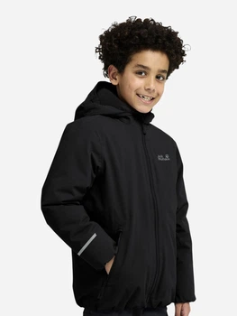 Підліткова демісезонна куртка для хлопчика Jack Wolfskin Go Glow A66170_6000 152 см Чорна (4064886749268)
