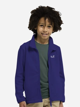 Дитяча тепла флісова толстовка для хлопчика Jack Wolfskin Taunus 100 A65888_C0711 128 см Синя (4064886772433)