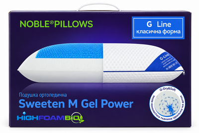 Подушка ТМ Noble Sweeten M 590х430х100; 50х70 Gel Power (классическая)