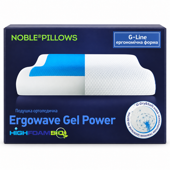 Подушка ТМ Noble Ergowave 400580105; 50х70 Gel Power (волна)