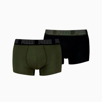 Труси чоловічі PUMA Men's Trunks 2 pack 93832108 l, чорний/хакі