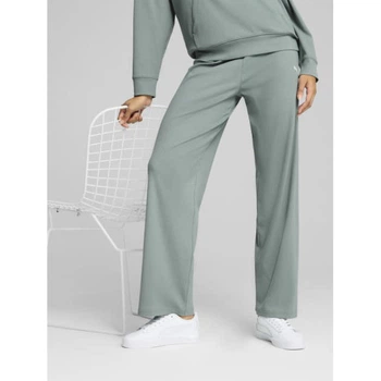 Брюки жіночі Puma Ess Elevated High-Waist Straight Leg Rib Pant 68502530 l, зелений