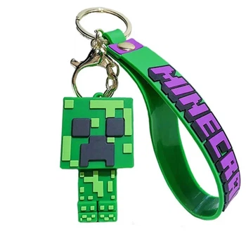 Стильний силіконовий брелок для ключів та рюкзака з гри Minecraft, Кріпера (Creeper)
