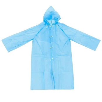 Плащ-дощовик одноразовий 120х65см розмір M Blue