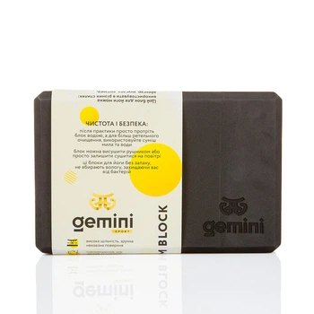 Блок для йоги Gemini Eva Pro Black GBK-1002 цегла для йоги Чорний
