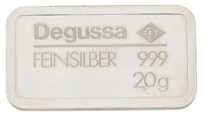 Колекційний срібний злиток "Degussa" 20 г