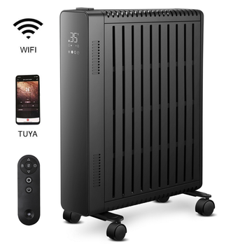 WiFi масляний обігрівач LIFEX Oil Heater 2000W (Чорний) з закритим корпусом