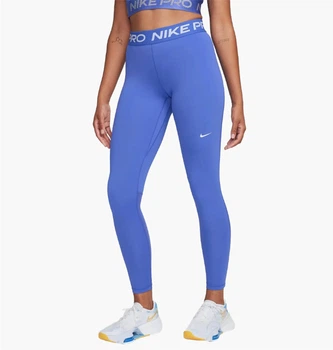 Лосины женские Nike Mid-Rise Mesh-Pane Pro L Синий CZ9779-413