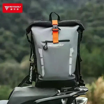 Моторюкзак водонепроницаемый Roll-Top Motowolf 25 л серый (00172)