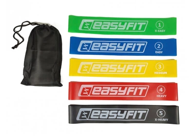 Набір резинок для фітнесу та йоги EasyFit BrightBand 5 шт для ніг EF-1813
