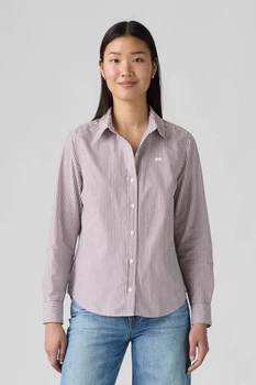 Рубашка Levi's 40(XS) Бело-корричневая (156416)