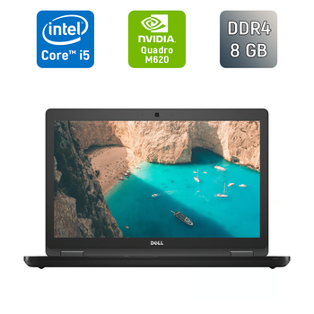 Мобильная рабочая станция Dell Precision 3520 / 15.6" (1920x1080) IPS / Intel Core i5-7440HQ (4 ядра по 2.8 - 3.8 GHz) / 8 GB DDR4 / 256 GB SSD / nVidia Quadro M620, 2 GB GDDR5, 128-bit / WebCam / Windows 10 б/у