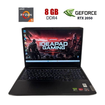 Игровой ноутбук Lenovo IdeaPad Gaming 3 15ACH6 / 15.6" (1920x1080) IPS / AMD Ryzen 5 5500H (6 (12) ядер по 3.3 - 4.2 GHz) / 8 GB DDR4 / 512 GB SSD M.2 NVMe / nVidia GeForce RTX 2050, 4 GB GDDR6, 64-bit / WebCam б/у