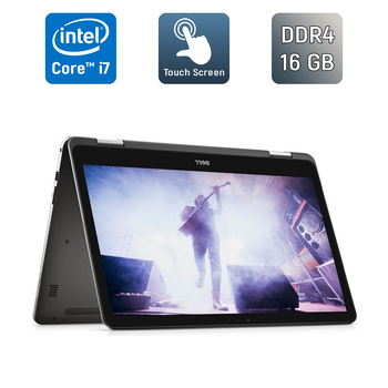 Ноутбук-трансформер Dell Inspiron 7773 2 in 1 / 17.3" (1920x1080) IPS Touch / Intel Core i7-8550U (4 (8) ядра по 1.8 - 4.0 GHz) / 16 GB DDR4 / 512 GB SSD / nVidia GeForce MX150, 2 GB GDDR5, 64-bit / WebCam / Windows 10 б/у