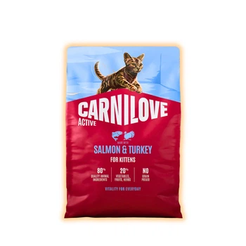 Сухий корм Carnilove Active з лососем та індичкою для кошенят усіх порід, 2 кг
