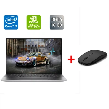Игровой ноутбук Б-класс Dell XPS 15 9500 / 15.6" (1920x1200) IPS / Intel Core i7-10750H (6 (12) ядер по 2.6 - 5.0 GHz) / 16 GB DDR4 / 512 GB SSD / nVidia GeForce GTX 1650 Ti, 4 GB GDDR6, 128-bit / WebCam б/у + Подарок Беспроводная мышь / USB
