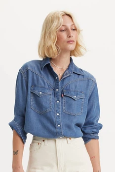 Женская джинсовая рубашка Levi's 42(S) Синий (156415)