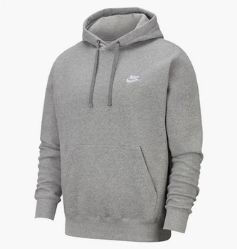 Худи мужское Nike M Nsw Club Hoodie Po Bb L Серый BV2654-063