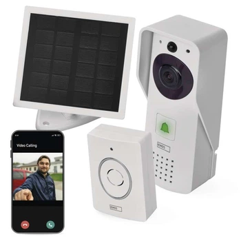 Умный беспроводной видеозвонок EMOS H4030 GoSmart на аккумуляторе с Wi-Fi и солнечной панелью