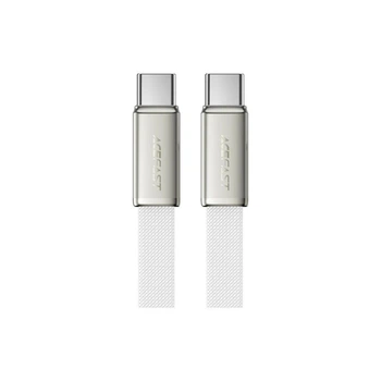 Дата кабель USB-C to USB-C 1.2m 60W 3A nylon white Acefast (6974316286257)