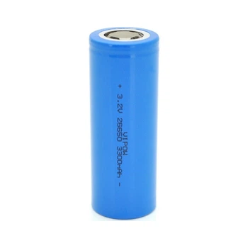 Акумулятор 26650 3300mAh, LiFePO4, FlatTop, 3.2V, Blue Vipow (IFR26650-3300mAhFT / 31075)