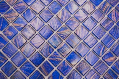 Лист мозаики Picaso Gold Star 10x10 мм, темно-синий с медным блеском, 841 шт. (G 17)