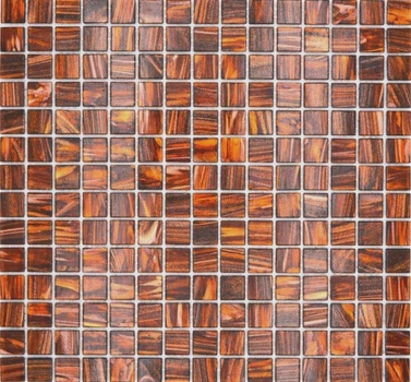 Лист мозаики Picaso Gold Star 10x10 мм, тёмно-коричневый с золотистым блеском, 841 шт. (G 36)