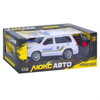 Полицейская машинка на радиоуправлении LIMO TOY Ju-M 5011, белая, 1:12, аккумуляторная, резиновые колеса, световые эффекты