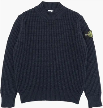 Светр чоловічий Stone Island Wool Check Stitch Sweater Blue L Синій 8115537D5-V0020