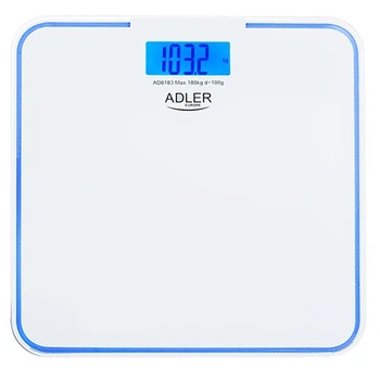 Весы Adler AD 8183 180 кг — синяя подсветка LCD и контуров платформы