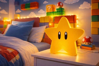 Світильник Super Mario Star LED Зірка Маріо нічник