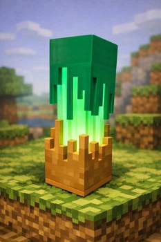 Світильник Minecraft RGB LED з пультом нічник Майнкрафт