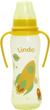 Пляшечка для годування з силіконовою соскою Lindo LI 135 250 мл Жовтий shop (2000999705113)