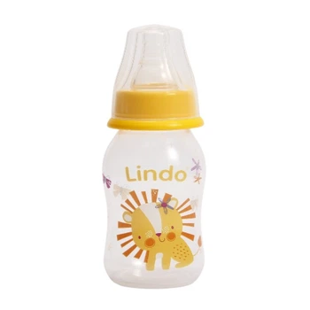 Пляшечка для годування з силіконовою соскою Lindo Li 144 125 мл Жовтий shop (2000999705168)