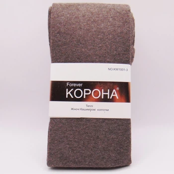 Теплые кашемировые колготки 54-60 капучино Корона 10013