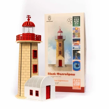 Збірна дерев'яна модель Lighthouse Маяк Фелгейраш Порту Португалія