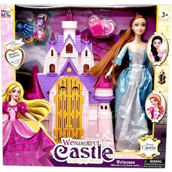 Ігровий набір YG Toys Замок принцеси з підсвіткою, лялькою та аксесуарами, пластик