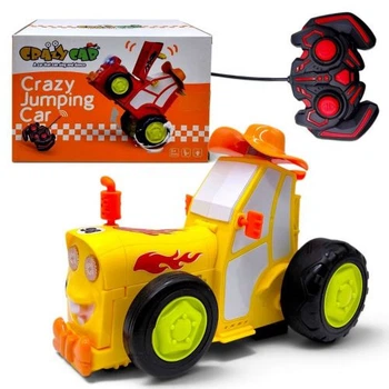 Трактор танцующий на радиоуправлении "Crazy Car" ЖЕЛТЫЙ