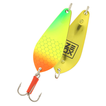 Блесна ZEOX Atom Twin 15г 014 Fluo Tiger/Gold