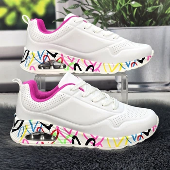 Кросівки жіночі Hongquan білі з рожевим демісезонні еко-шкіра 36р (23,5 см) 8600