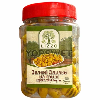 Оливки зелені на грилі Lizzo без кісточки в олії 400 г (0012)