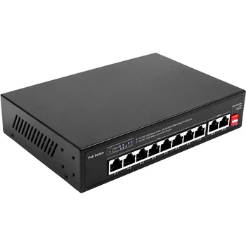 PoE коммутатор 8 каналов 1000 Мбит/с + 2G uplink