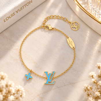 Браслет у стилі Louis Vuiton (Gold-Blue)