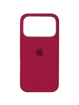 Чехол для iPhone 17 Pro силиконовый Soft-touch Silicone Case Full Size (AA) Rose Red