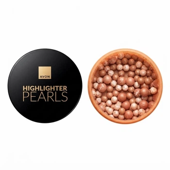 Хайлайтер у кульках для обличчя Highlighter Pearls Avon, Відтінок: "Rose Gold / Рожеве золото" 28 г (рум'яна-кульки, пудра в кульках, перлинки для макіяжу)