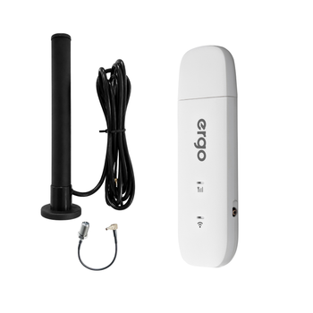 4G Wi-Fi комплект: USB-роутер ERGO W023-CRC9 + зовнішня антена Mobile Guard Mini до 9 dBi