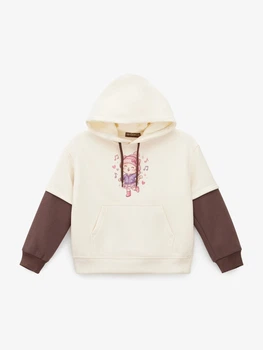 Худі з принтом для дівчинки GENUA G01333-0005 128 см Молочний shop (2000999665714)